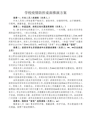 学校疫情防控桌面推演方案.docx