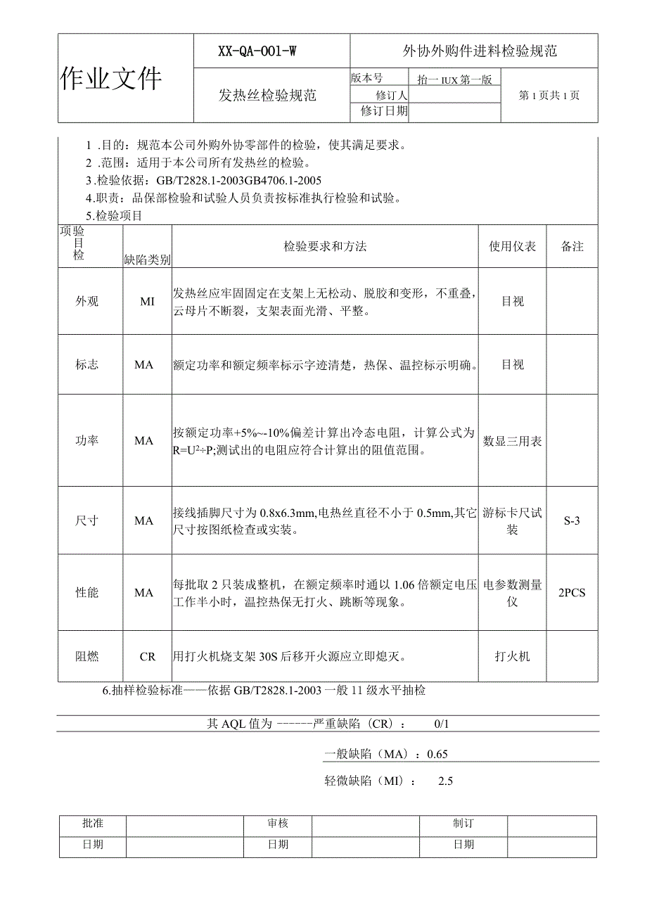 发热丝检验规范.docx_第1页