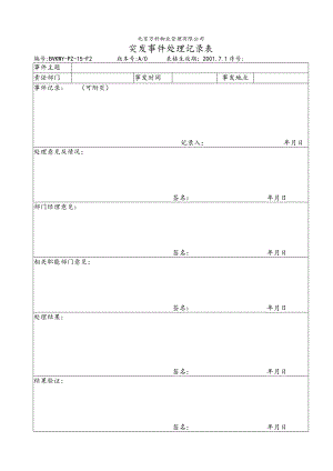 北京万科物业管理有限公司突发事件处理记录表.docx