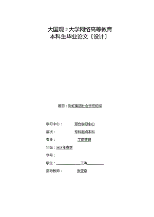 彩虹集团社会责任初探.docx