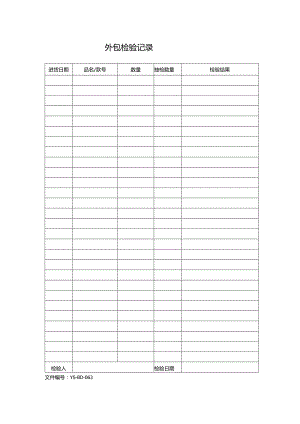 威格文件记录品质部外包检验记录.docx