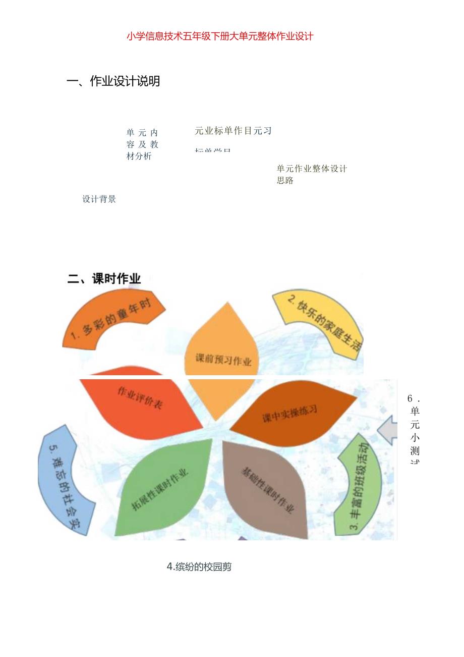 小学信息技术五年级下册大单元整体作业设计（43页）.docx_第1页