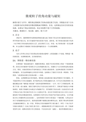 微观粒子的角动量与磁矩.docx