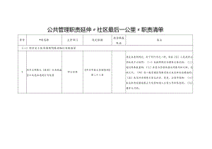 公共管理职责延伸“社区最后一公里”职责清单.docx