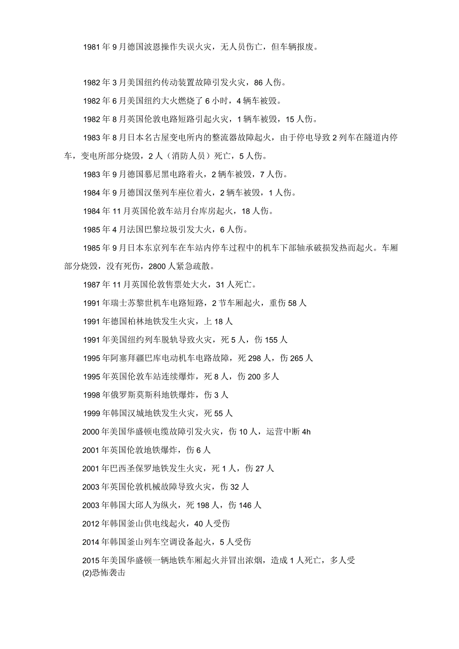 城轨道交通运营阶段事故案例统计、汇编-2019.docx_第2页