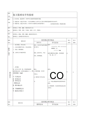 双手胸前传接球（教案）人教版体育五年级下册.docx