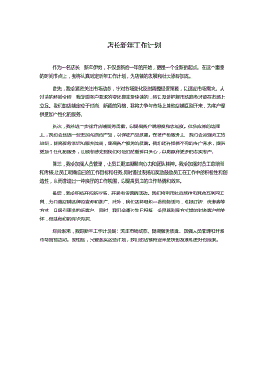 店长新年工作计划.docx