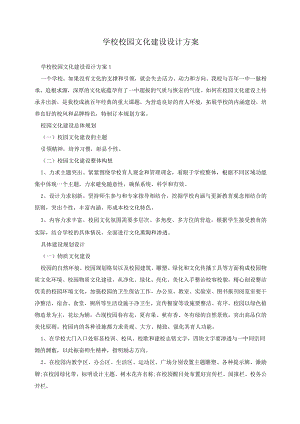 学校校园文化建设设计方案.docx