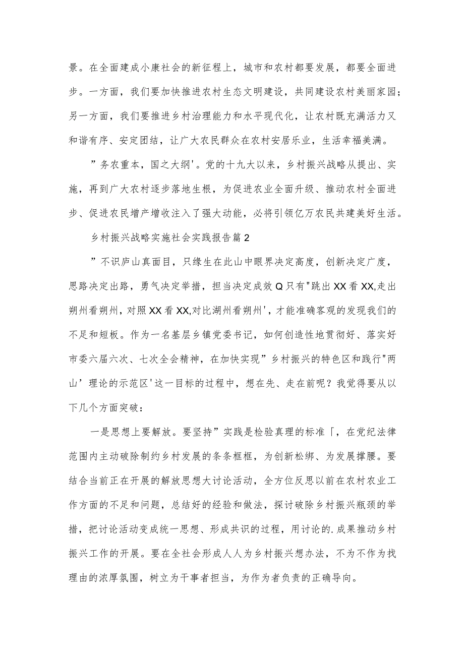 参与乡村振兴战略实施社会实践报告三篇.docx_第2页