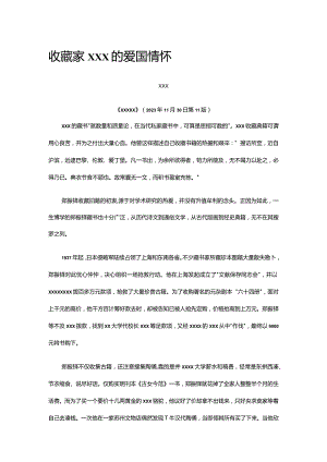 11.收藏家x的爱国情怀公开课教案教学设计课件资料.docx