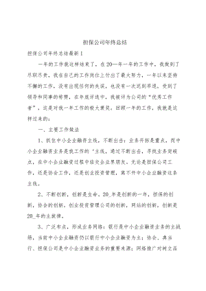 担保公司年终总结.docx