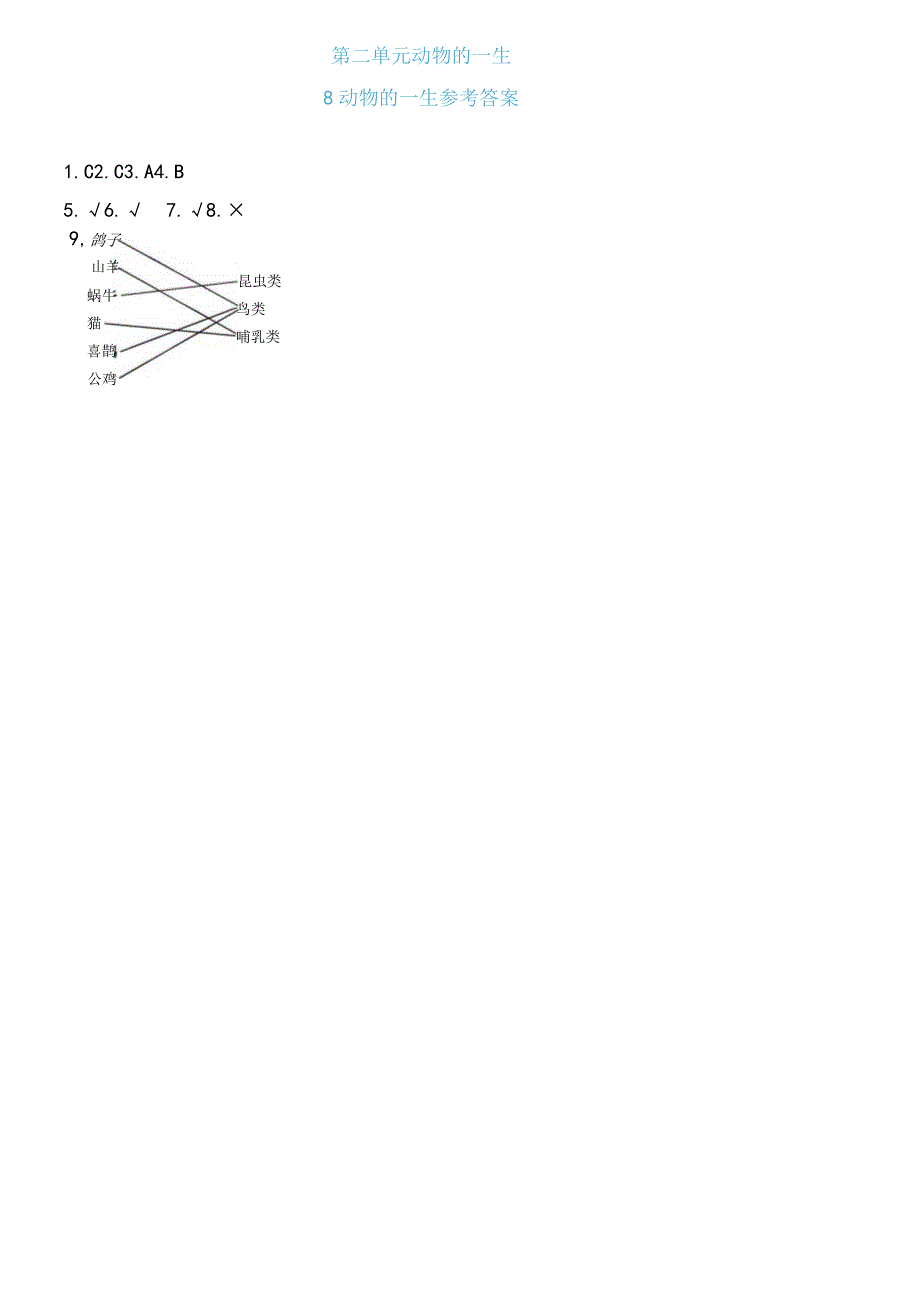 2-8动物的一生（练习）三年级下册科学教科版.docx_第3页