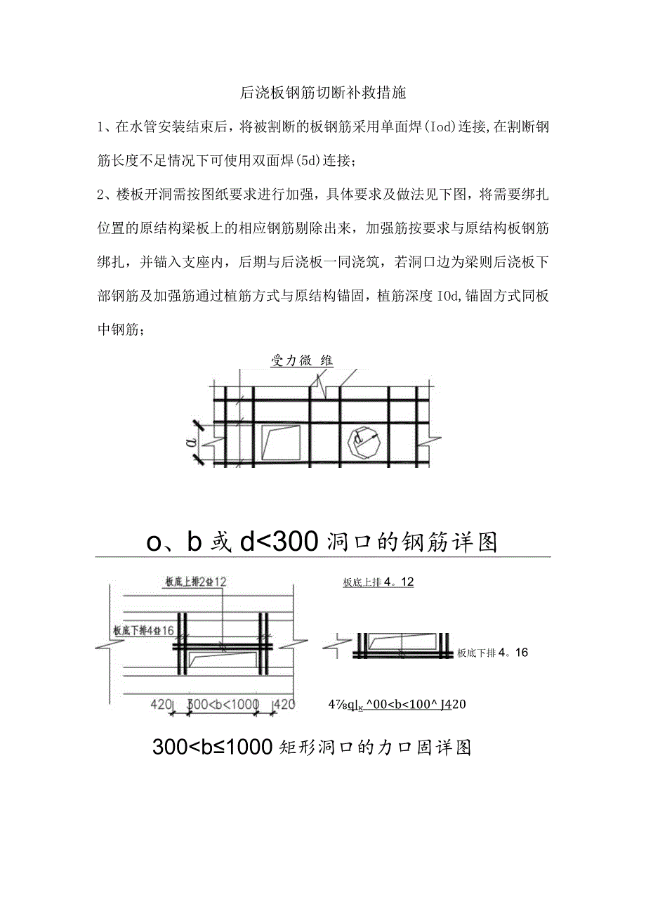 (10309-69)某房建项目后浇板钢筋补救措施（剔凿）.docx_第1页