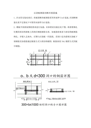 (10309-69)某房建项目后浇板钢筋补救措施（剔凿）.docx