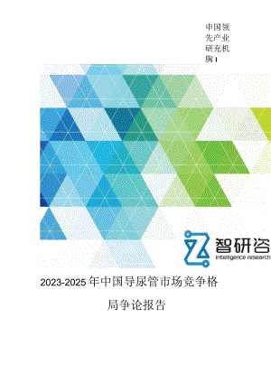 2023年-2025年中国导尿管市场竞争格局研究报告.docx