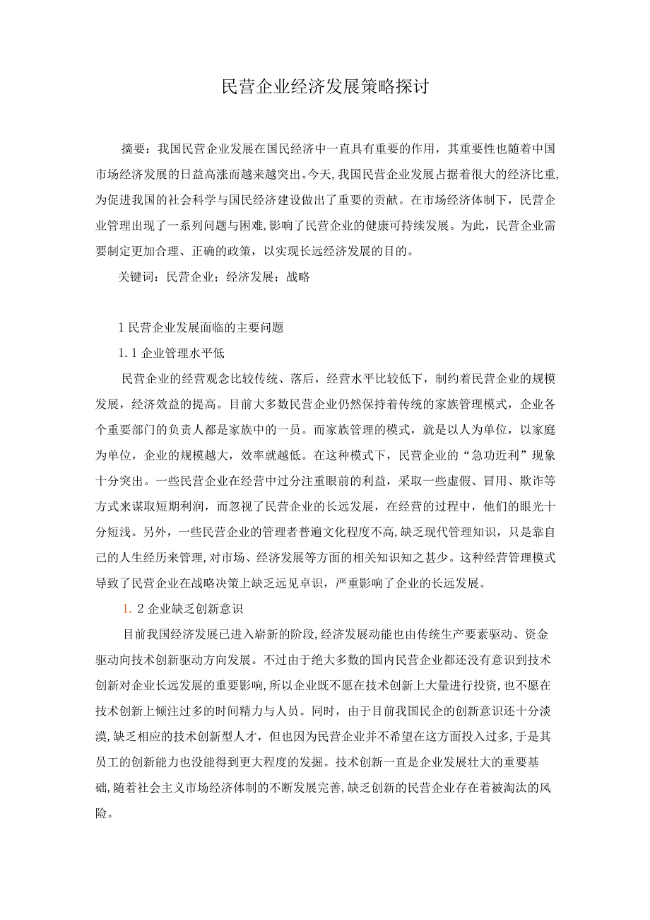 1.19已修改民营企业经济发展策略探讨.docx_第3页