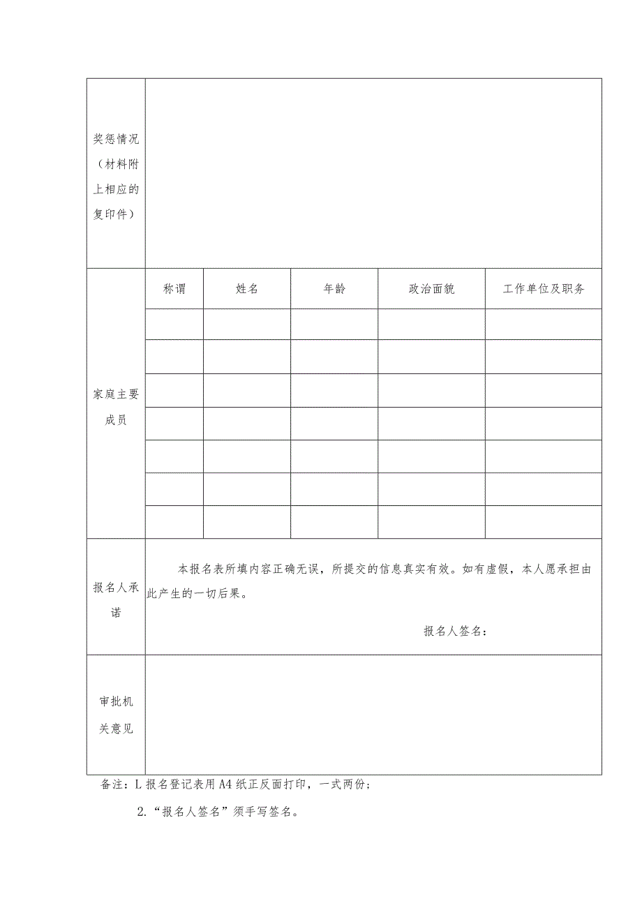 2023年公开招聘编外工作人员报名表.docx_第2页