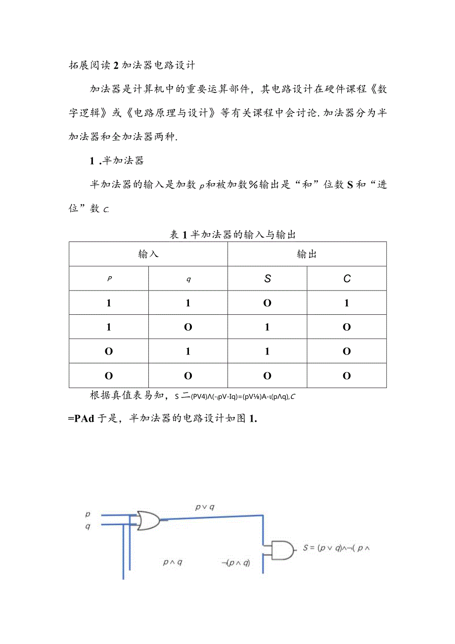 (6)--拓展阅读：加法器电路设计.docx_第1页