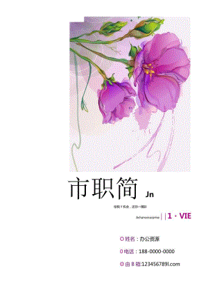 摄影、美术、设计师通用简历模板.docx