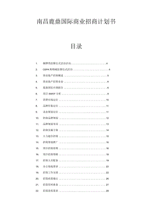 南昌鹿鼎国际商业招商计划书-20DOC.docx