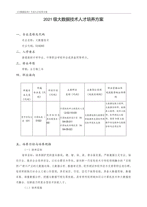 2021级大数据技术人才培养方案.docx