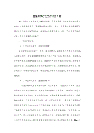 普法专项行动工作报告2篇.docx