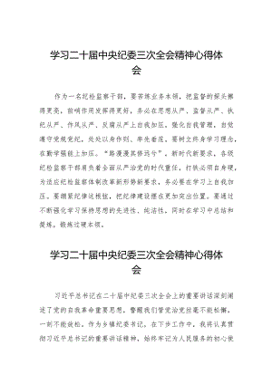 学习二十届中央纪委三次全会精神心得体会简短发言稿(25篇).docx