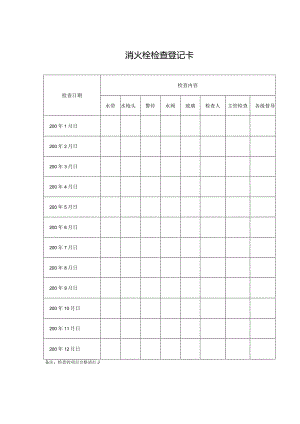 消火栓现场检查登记表.docx