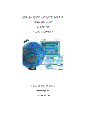 某网络公司营销推广与应用方案分析.docx