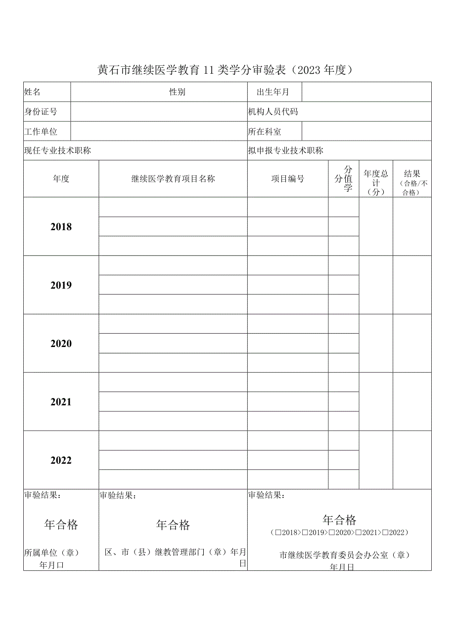 湖北省继续医学教育Ⅰ类学分审验表.docx_第3页