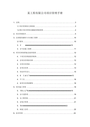 某工程有限公司项目管理手册.docx