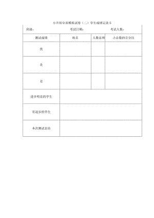 极速提分配套试卷成绩记录卡2.docx