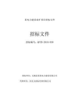 某电力建设业扩项目招标文件.docx