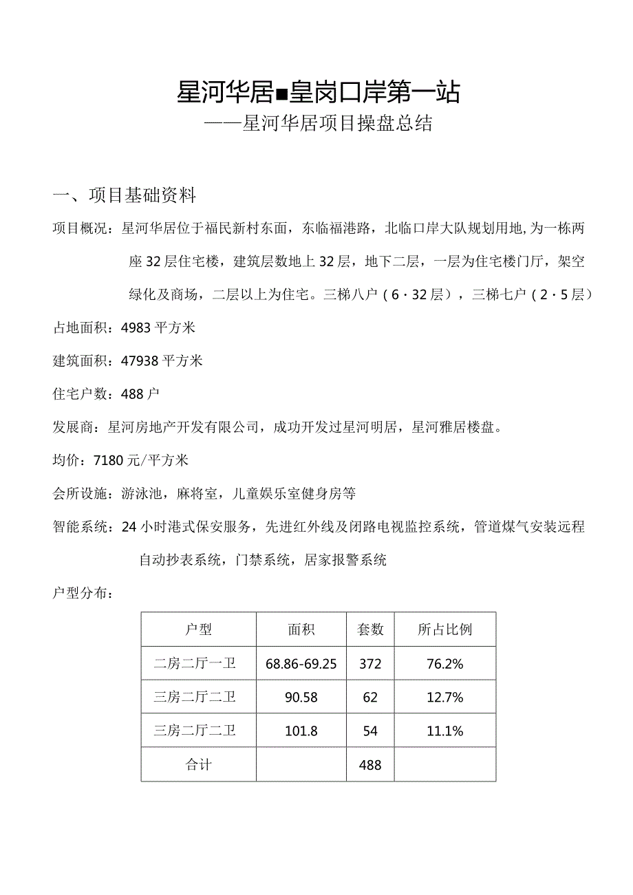 星河华居项目操盘总结.docx_第1页