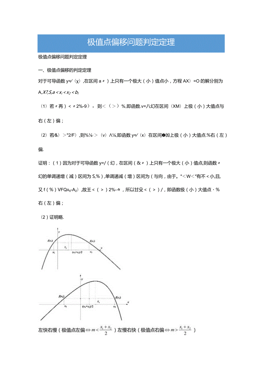 极值点偏移问题判定定理（学生版）.docx_第1页