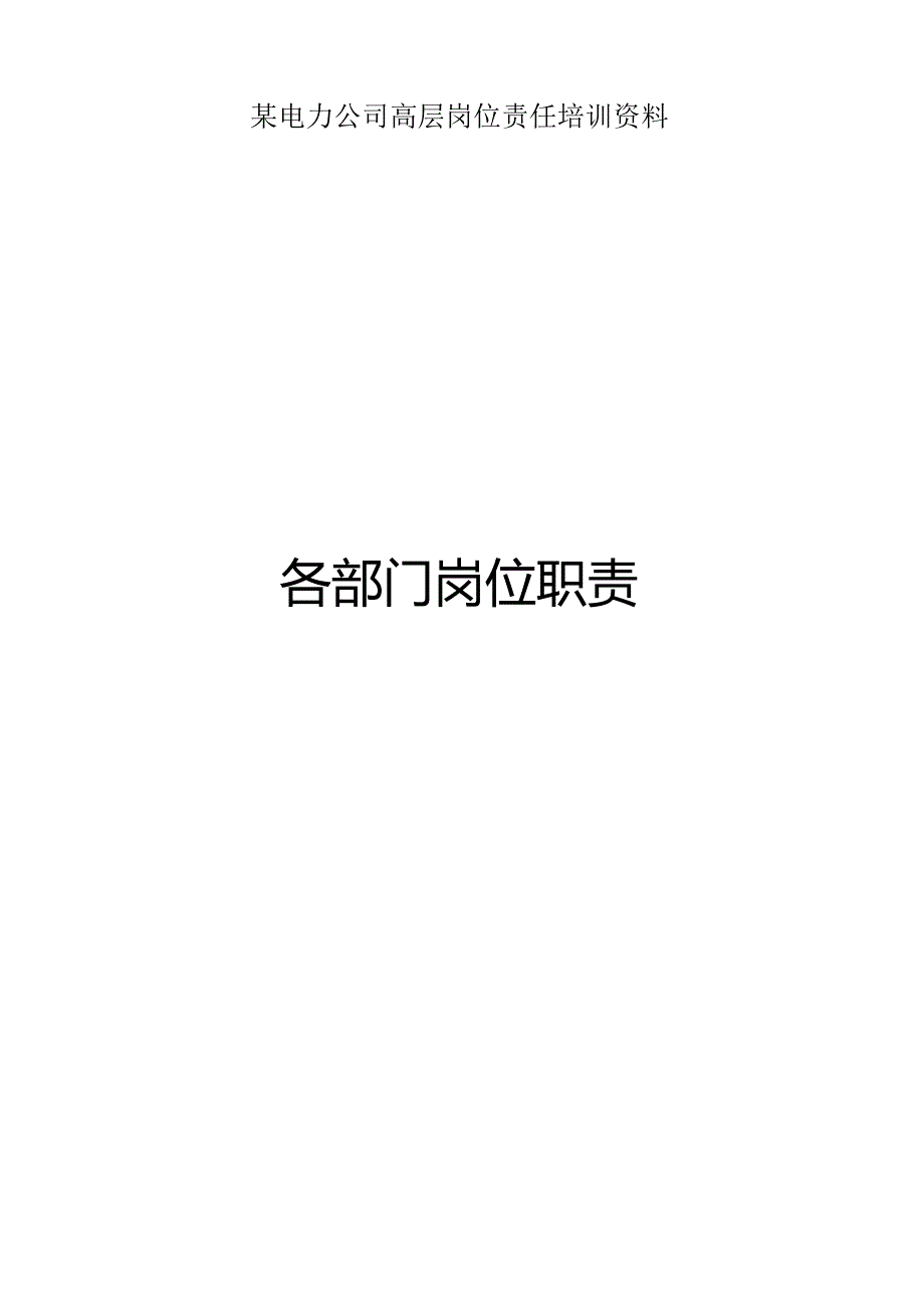 某电力公司高层岗位责任培训资料.docx_第1页