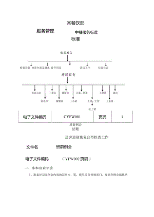 某餐饮部服务管理标准.docx