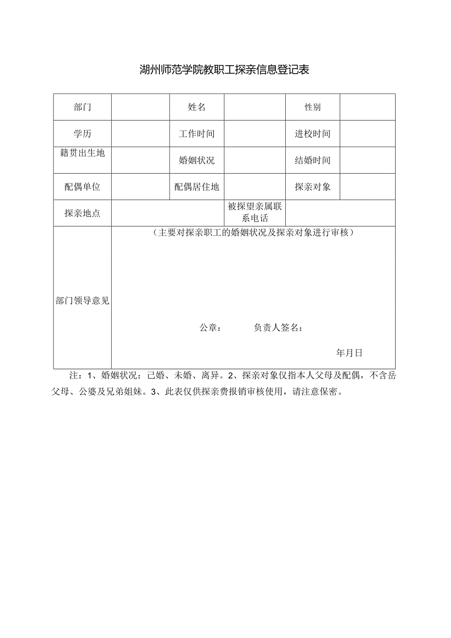 浙江工业大学职工申请探亲假审批表.docx_第1页