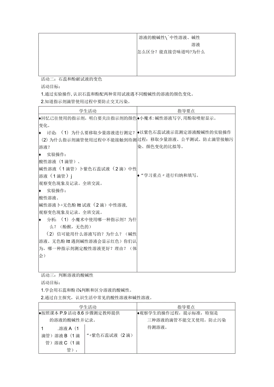 时生活中常见的溶液常见的酸碱指示剂教案七年级科学牛津上海上册.docx_第3页