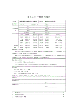 某企业可行性研究报告.docx