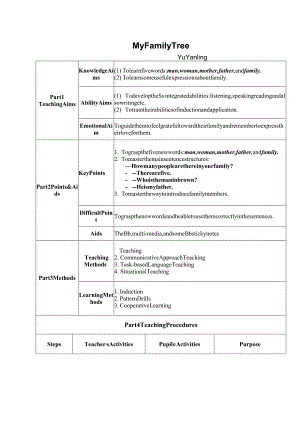 新路径五年级上册Unit3TalkingaboutFamilyMyFamilyTree.docx