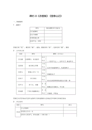 板块5第1部分教材文言文复习课时23《赤壁赋》《登泰山记》.docx