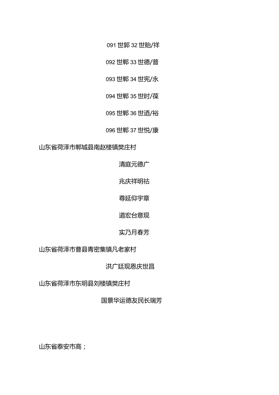 樊氏宗亲字辈汇编.docx_第3页