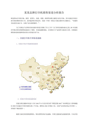 某某品牌打印机销售渠道分析报告.docx