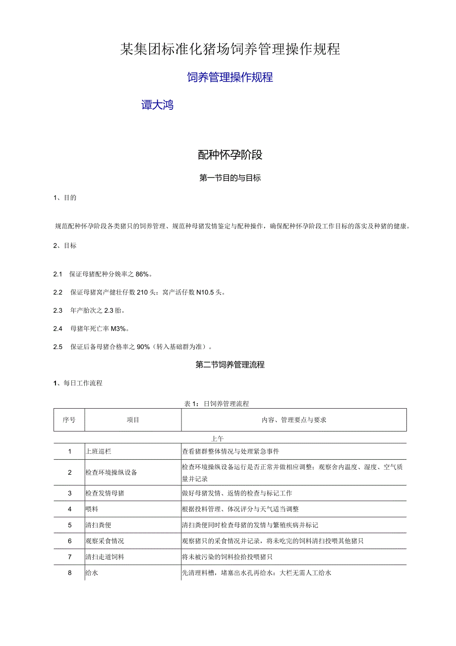 某集团标准化猪场饲养管理操作规程.docx_第1页