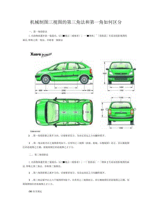 机械制图三视图的第三角法和第一角如何区分.docx