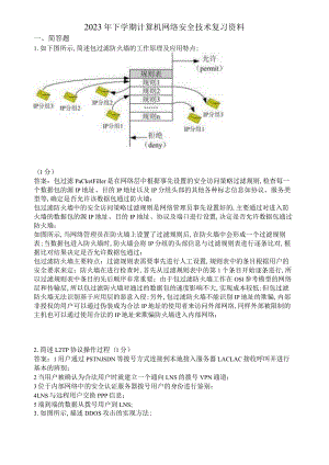 滨州学院计算机网络安全技术期末复习题及参考答案.docx