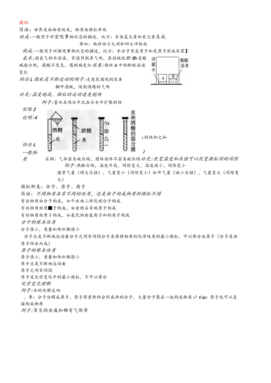 沪教版九年级全册（全国版）第三章物质构成的奥秘分子、原子、离子、元素知识点归纳.docx_第1页