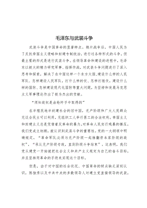 毛胜：毛泽东与武装斗争.docx