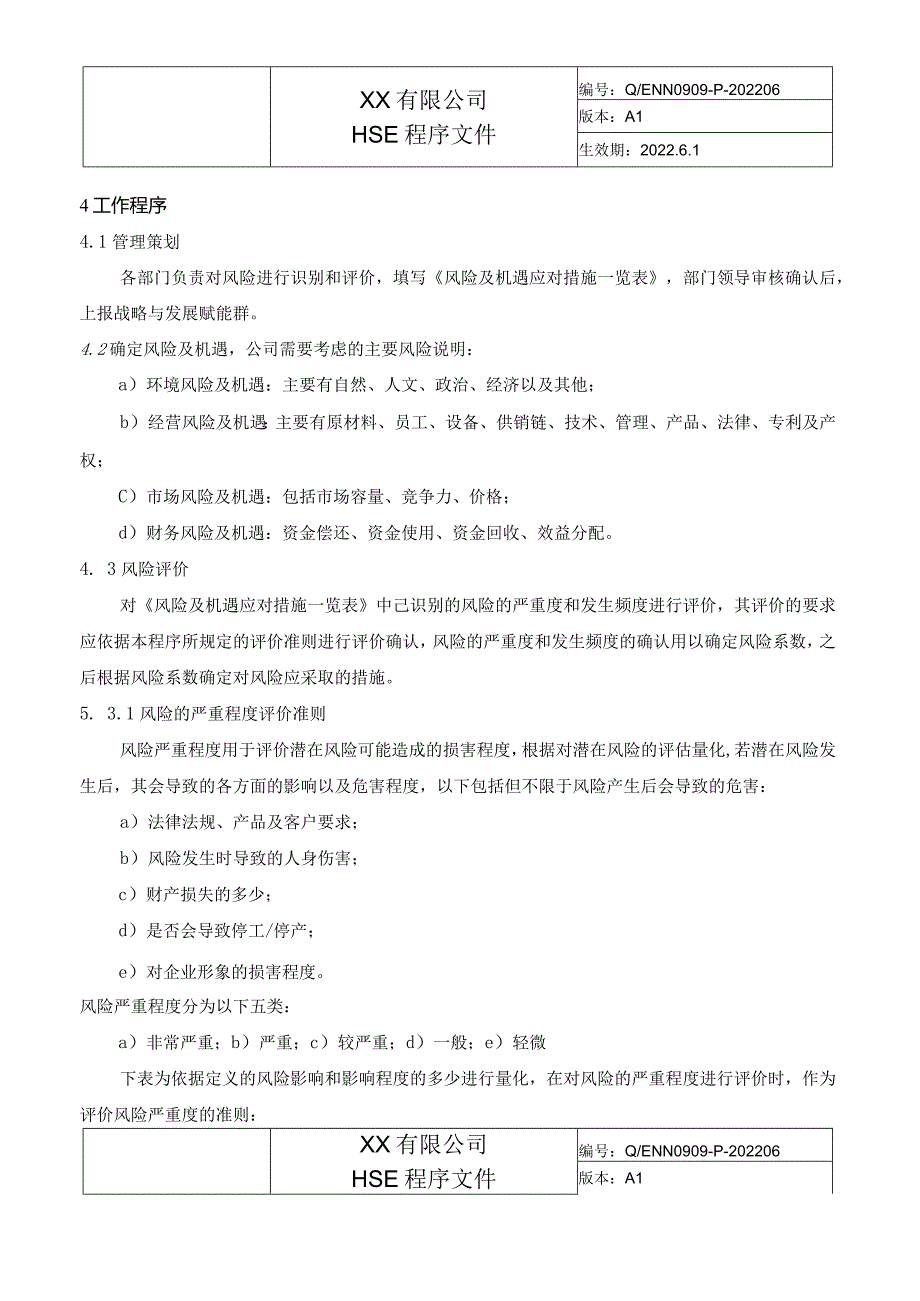 有限公司风险和机遇的应对控制程序.docx_第3页